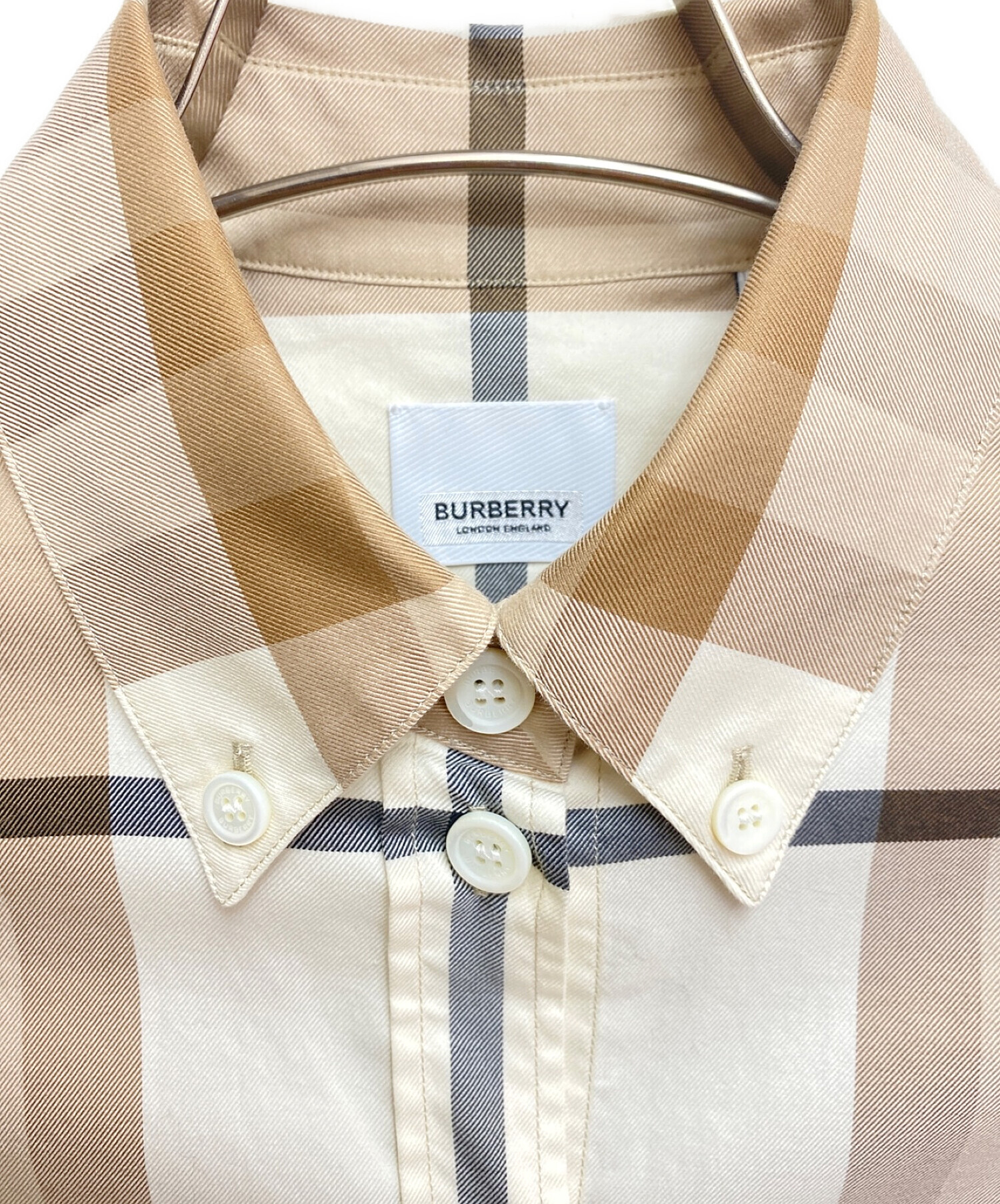 中古・古着通販】BURBERRY (バーバリー) チェック ボタンダウンシャツ