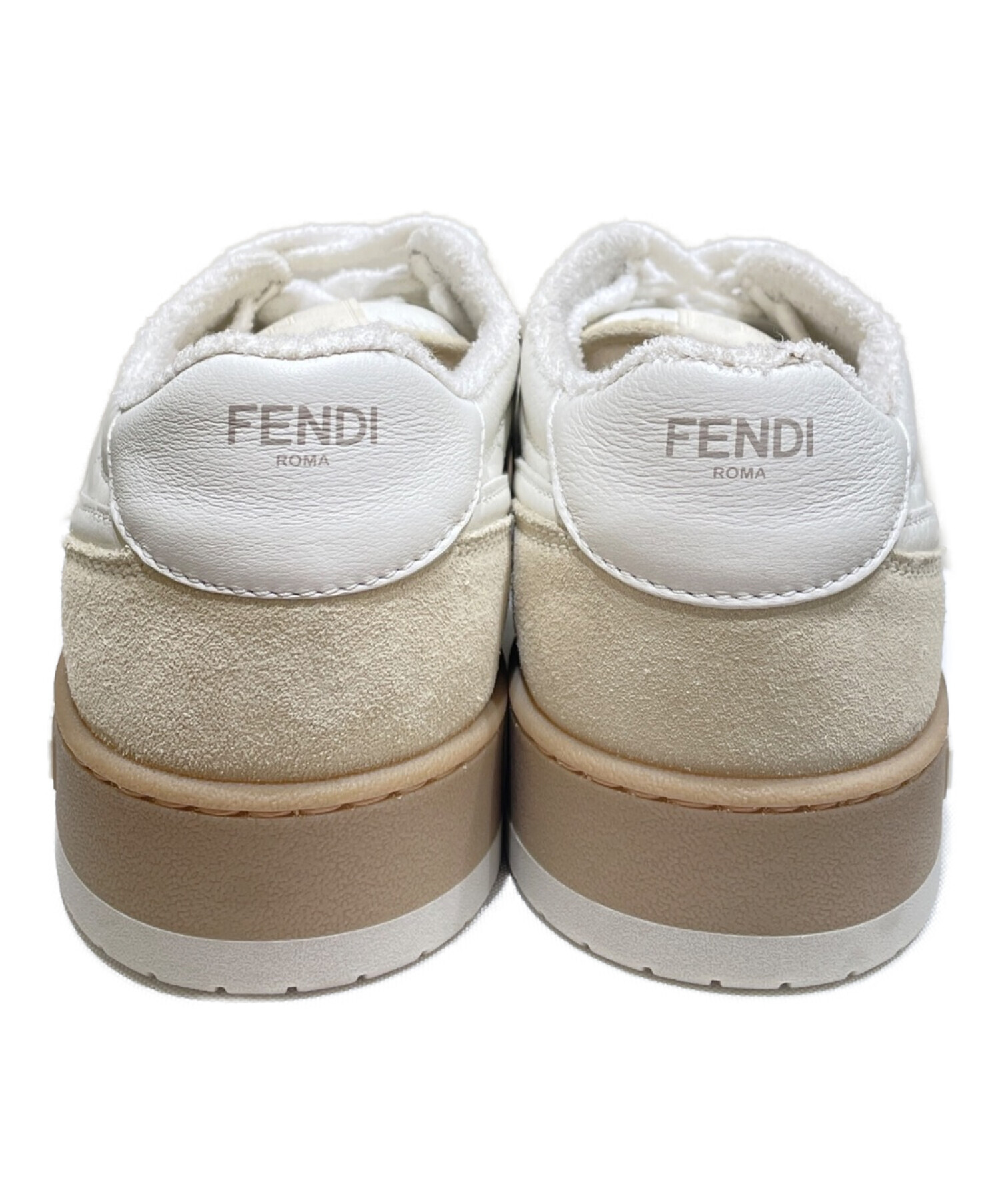 FENDI (フェンディ) マッチスエードスニーカー アイボリー サイズ:8