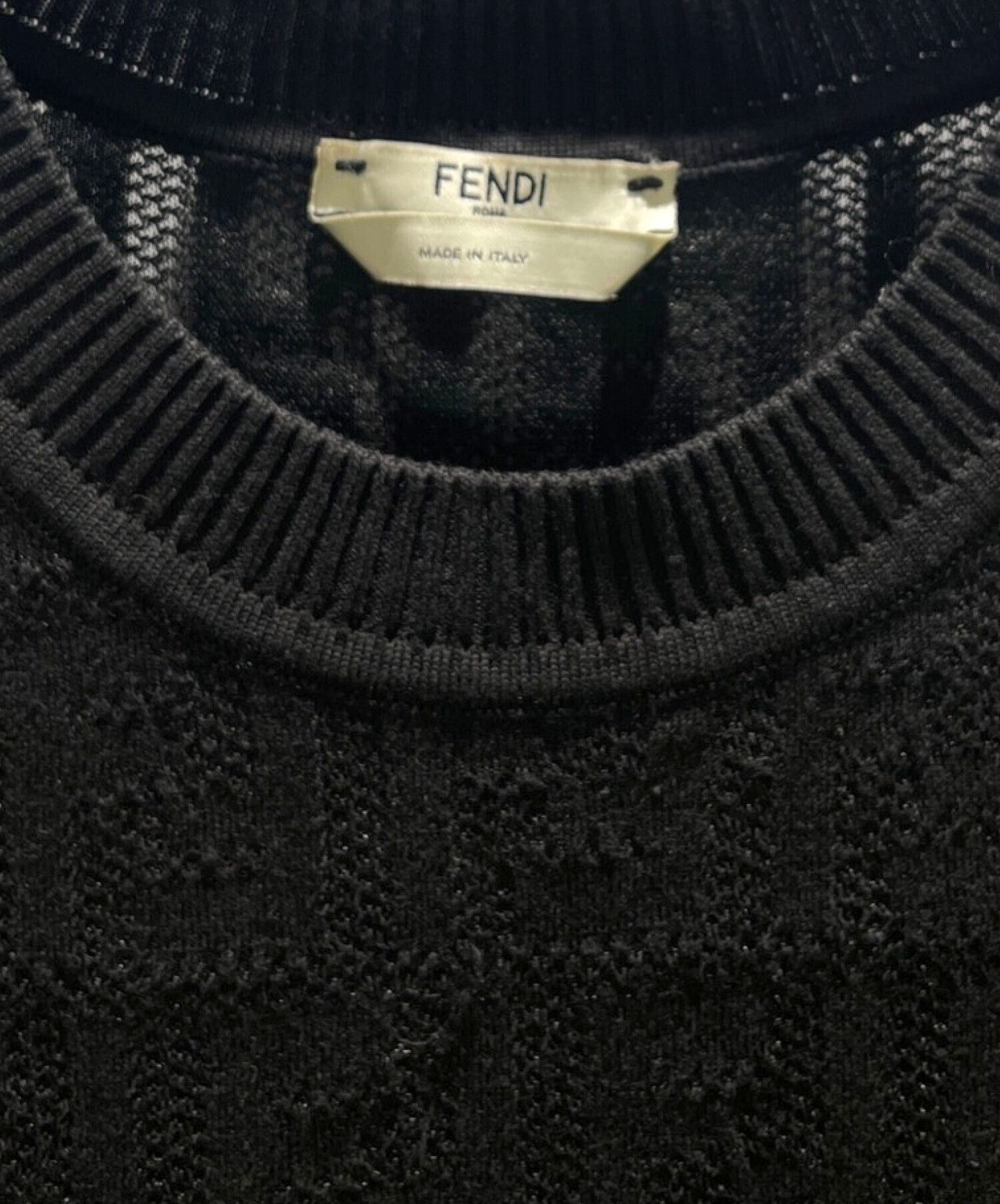 中古・古着通販】FENDI (フェンディ) ズッカ柄ットワンピース ブラック