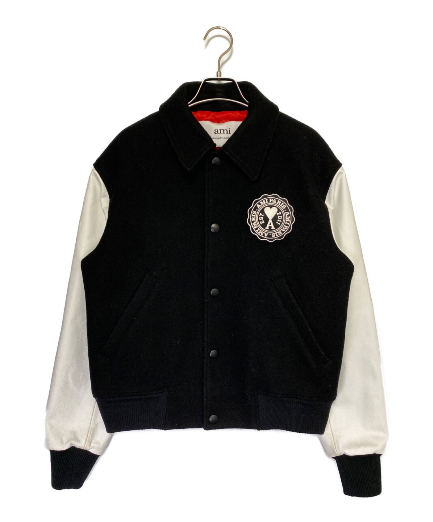 ami (アミ) Ami de Coeur Patch Teddy Jacket ブラック サイズ:SIZE S