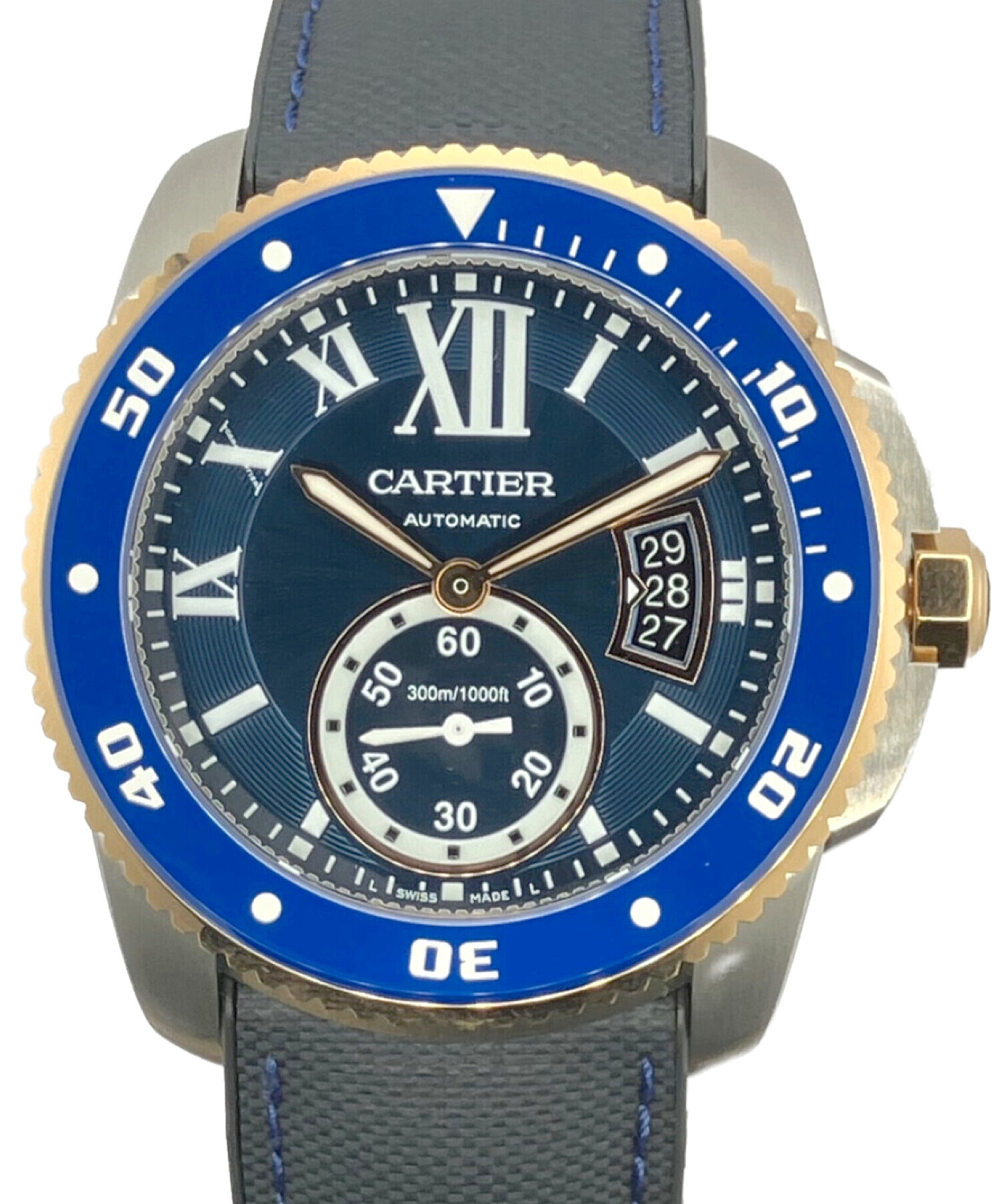 中古・古着通販】Cartier (カルティエ) カリブル・ドゥ・カルティエ・ダイバー 青文字盤 サイズ:42㎜｜ブランド・古着通販  トレファク公式【TREFAC FASHION】スマホサイト