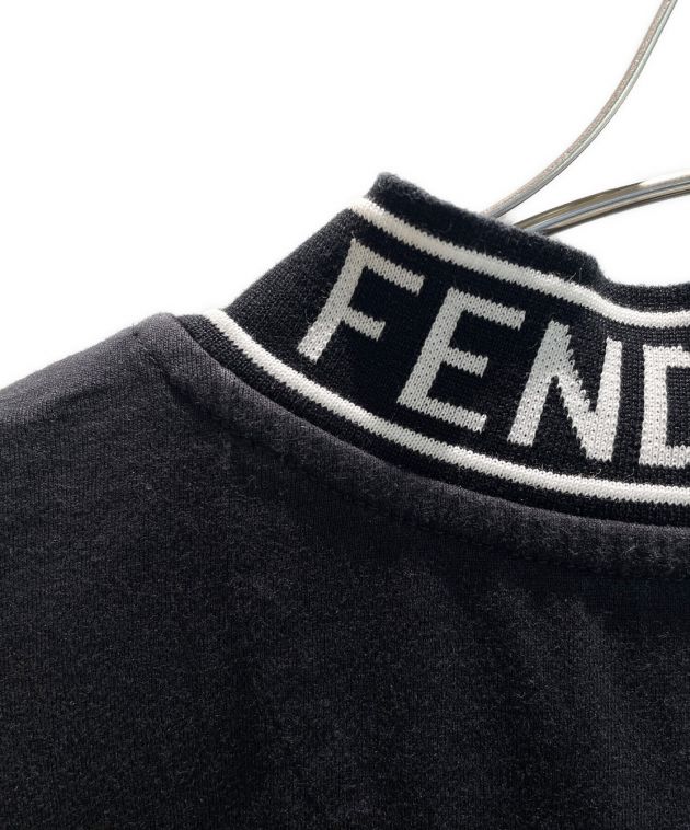 袖丈半袖FENDI フェンディ　ハイネックTシャツ　ブラック　メンズ