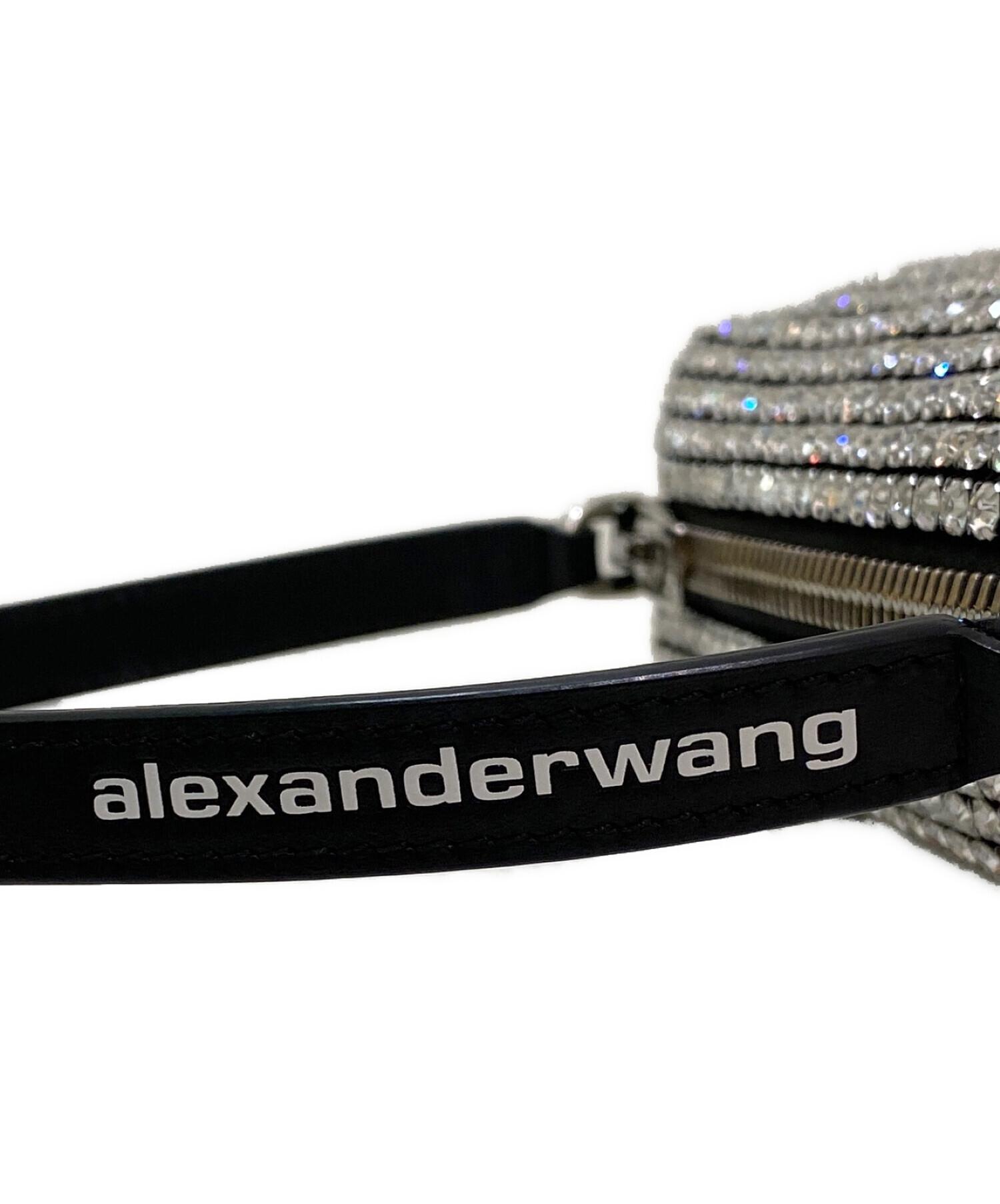 ALEXANDER WANG (アレキサンダーワン) ラインストーン メッシュ ポーチ ブラック