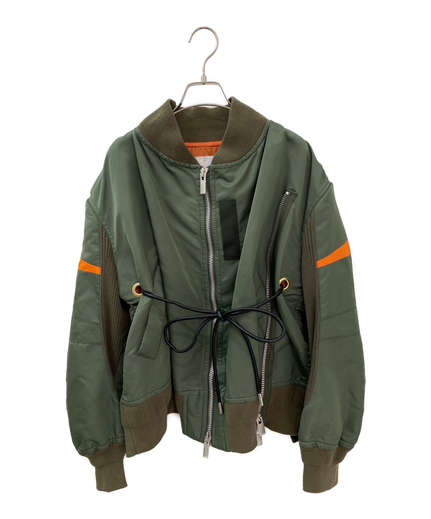 中古・古着通販】sacai (サカイ) ドローコードブルゾン カーキ サイズ 