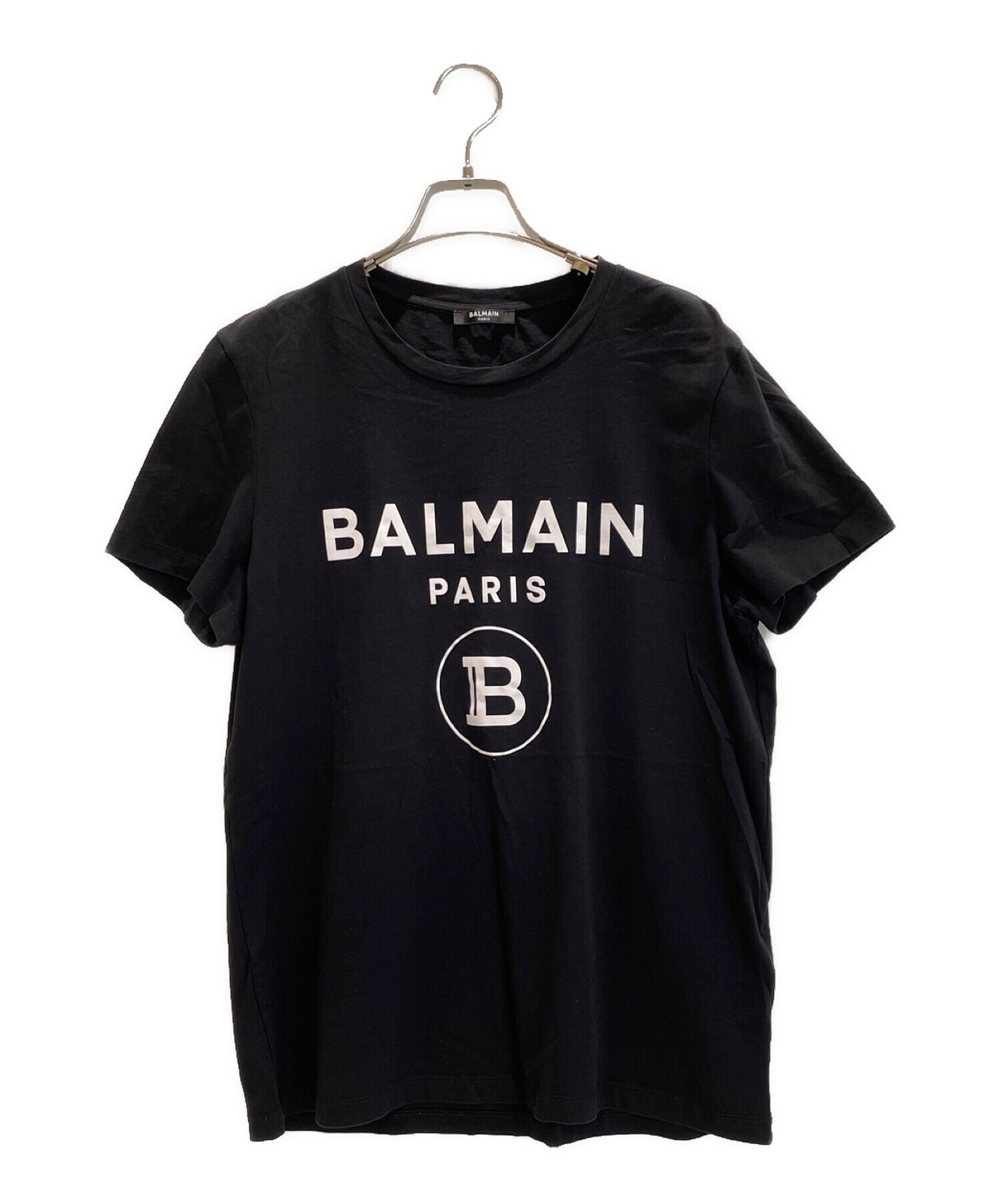 BALMAIN (バルマン) プリント ロゴ カットソー ブラック サイズ:L