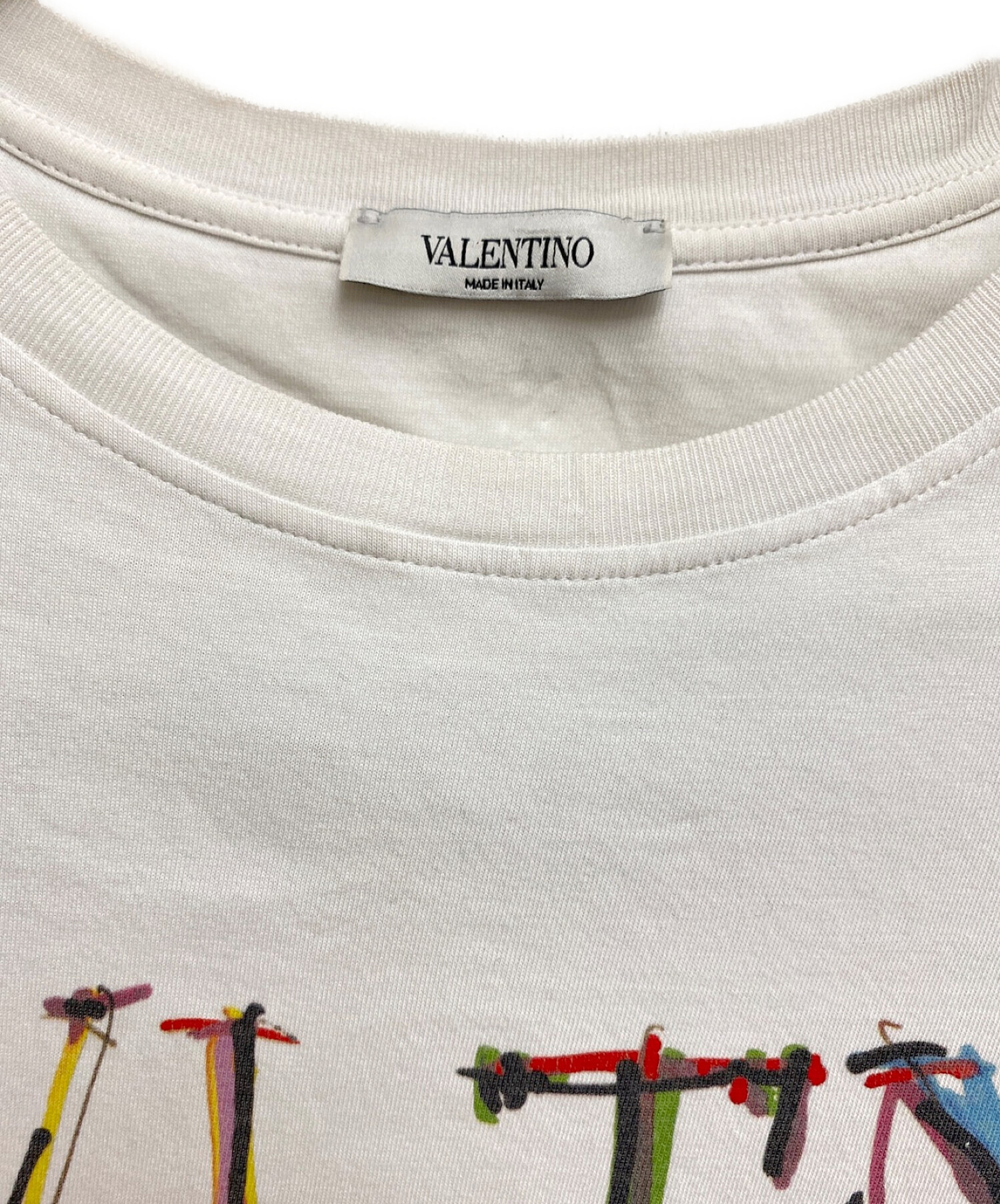 VALENTINO (ヴァレンティノ) VLTN ロゴTシャツ ホワイト サイズ:S