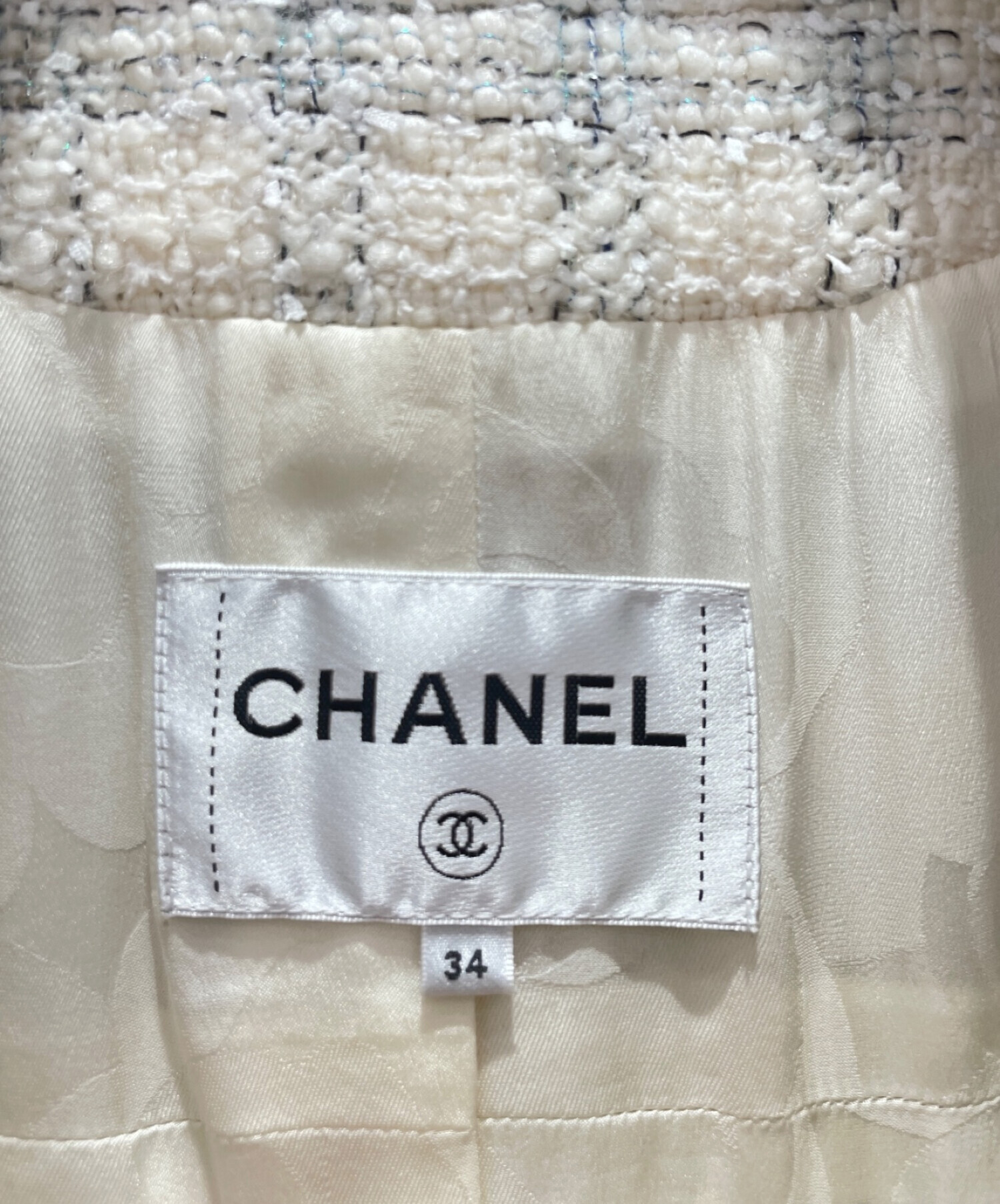 CHANEL (シャネル) ココマークボタンロングコート アイボリー サイズ:34