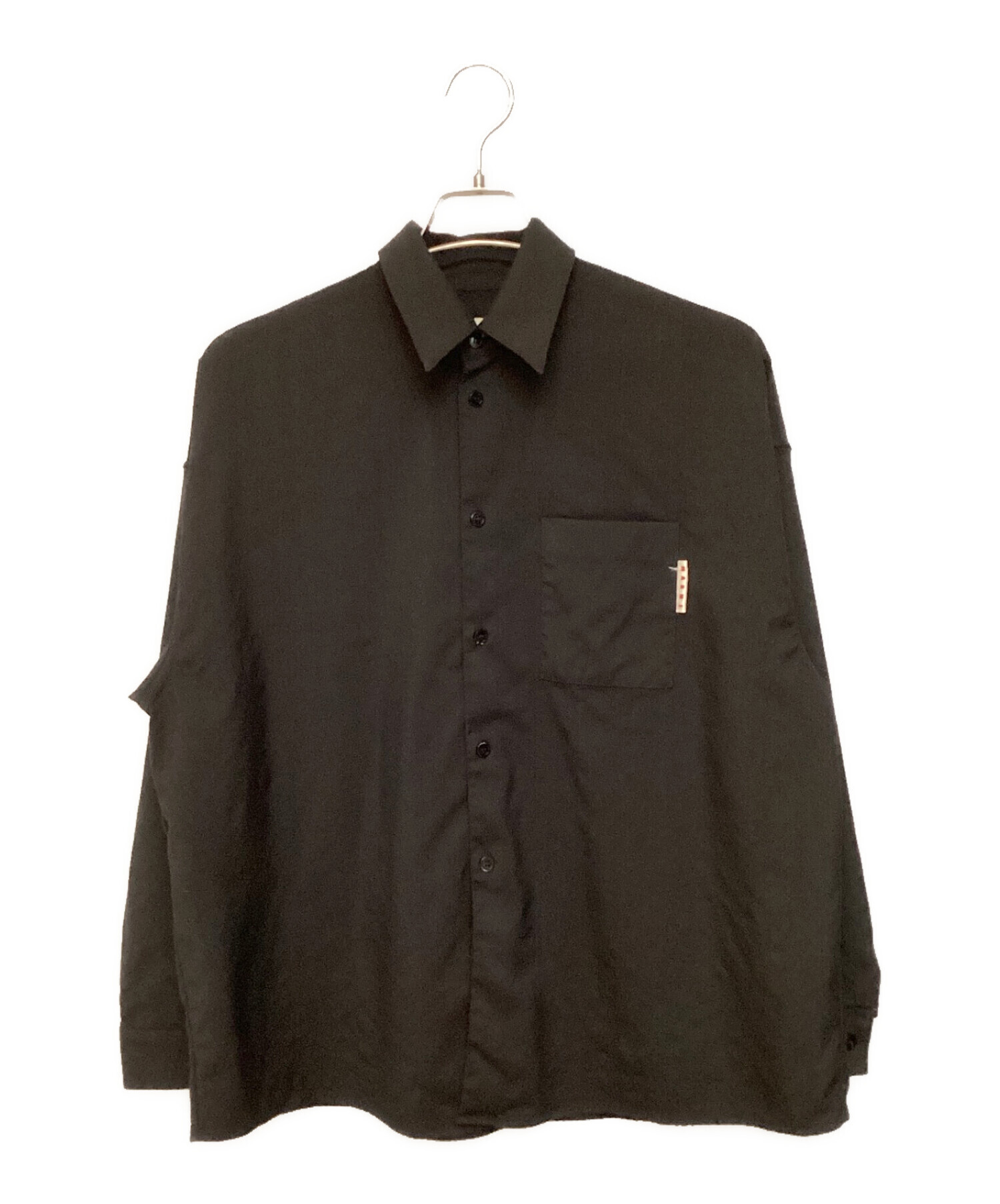 MARNI (マルニ) トロピカルウールシャツ ブラック サイズ:44