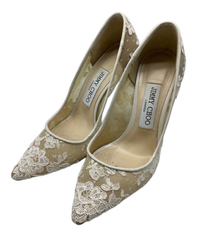 中古・古着通販】JIMMY CHOO (ジミーチュウ) レースヒールパンプス ベージュ サイズ:35 1/2｜ブランド・古着通販  トレファク公式【TREFAC FASHION】スマホサイト