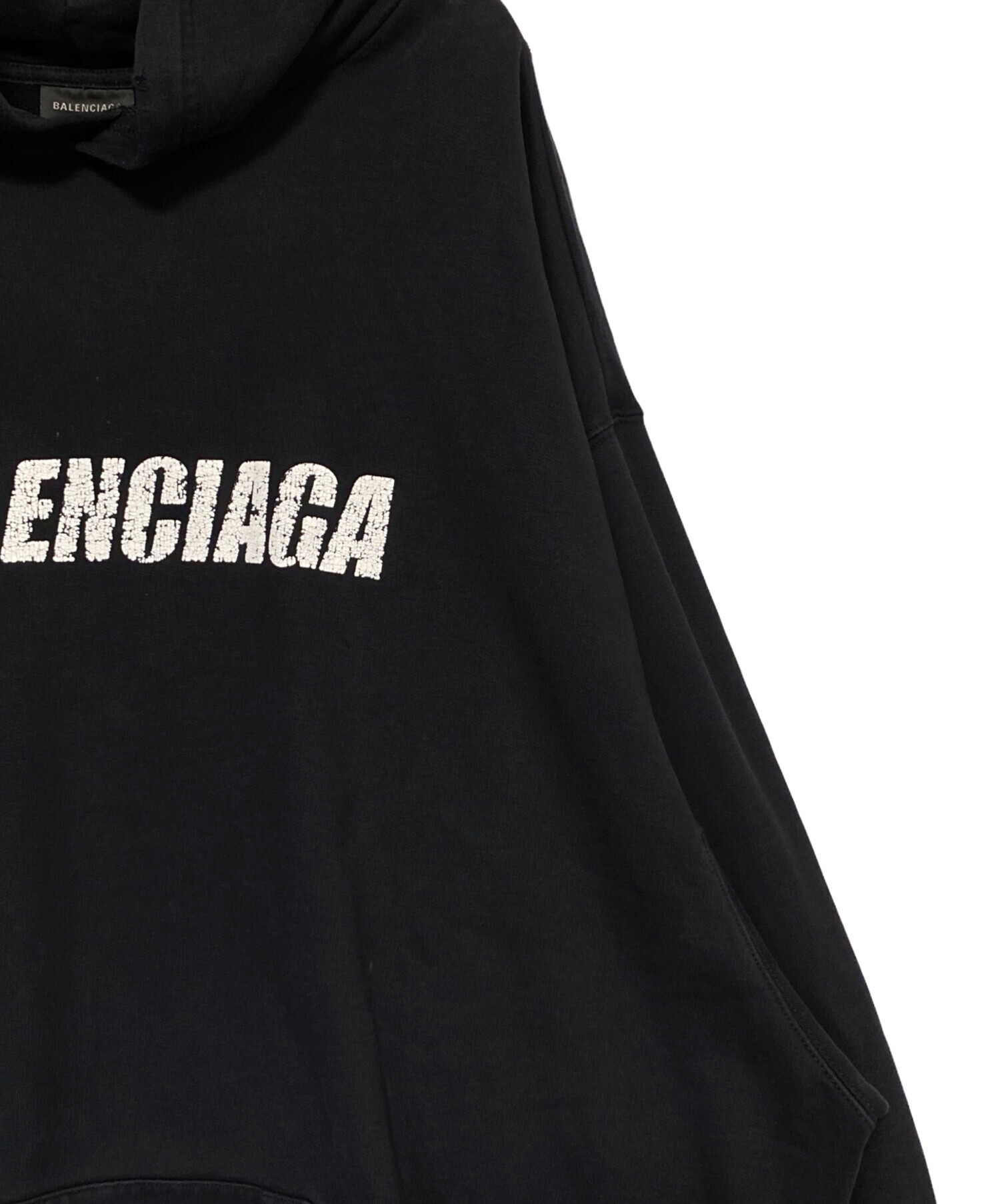 中古・古着通販】BALENCIAGA (バレンシアガ) ロゴパーカー ブラック サイズ:M｜ブランド・古着通販 トレファク公式【TREFAC  FASHION】スマホサイト