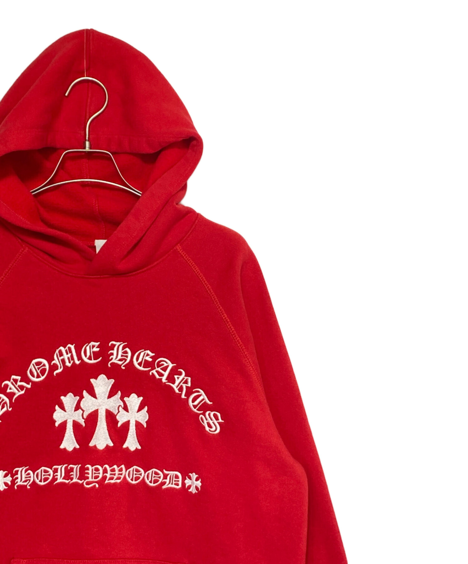 中古・古着通販】CHROME HEARTS (クロムハーツ) Y NOT Cemetery Cross Pullover Hoodie レッド  サイズ:48｜ブランド・古着通販 トレファク公式【TREFAC FASHION】スマホサイト