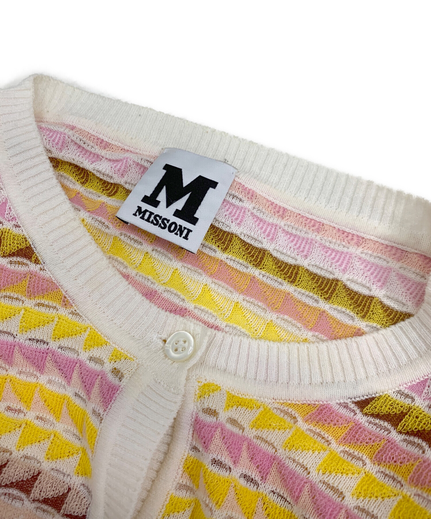 中古・古着通販】missoni (ミッソーニ) 丸首カーディガン ピンク サイズ:40｜ブランド・古着通販 トレファク公式【TREFAC  FASHION】スマホサイト