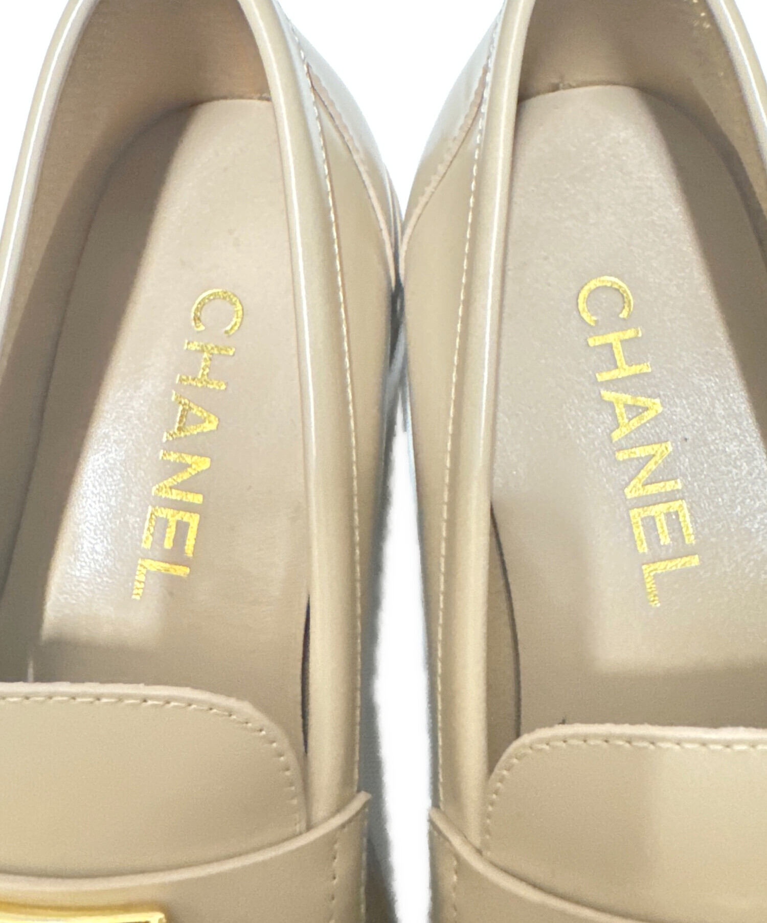 中古・古着通販】CHANEL (シャネル) ココマークローファー ベージュ サイズ:38｜ブランド・古着通販 トレファク公式【TREFAC  FASHION】スマホサイト