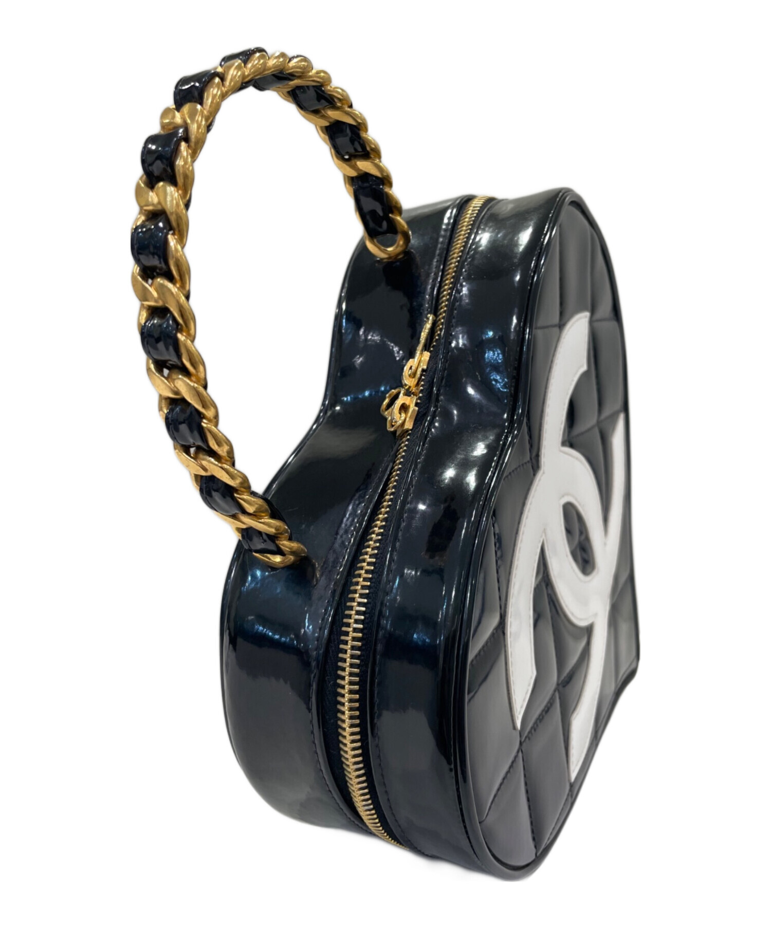 中古・古着通販】CHANEL (シャネル) ハートバニティバッグ ブラック×ホワイト｜ブランド・古着通販 トレファク公式【TREFAC  FASHION】スマホサイト