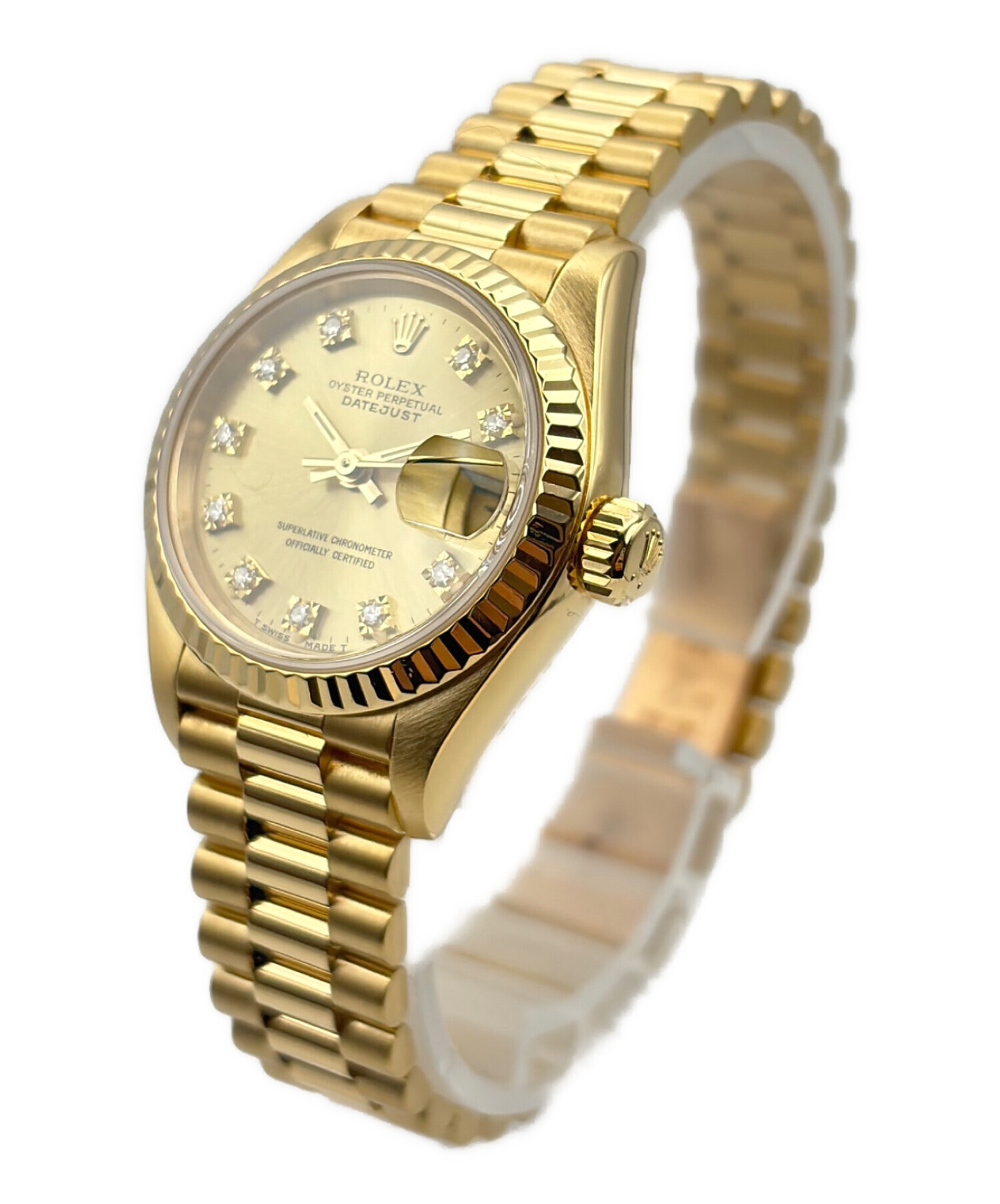 中古・古着通販】ROLEX (ロレックス) デイトジャスト 10Pダイヤ Ref.69178G シャンパン文字盤 サイズ:26mm｜ブランド・古着通販  トレファク公式【TREFAC FASHION】スマホサイト