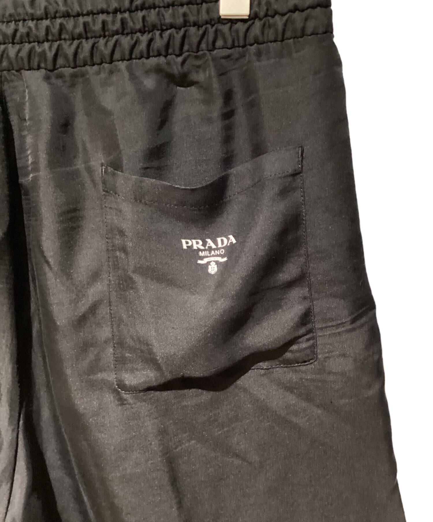 PRADA (プラダ) Silk half pants（シルクハーフパンツ） ブラック サイズ:M