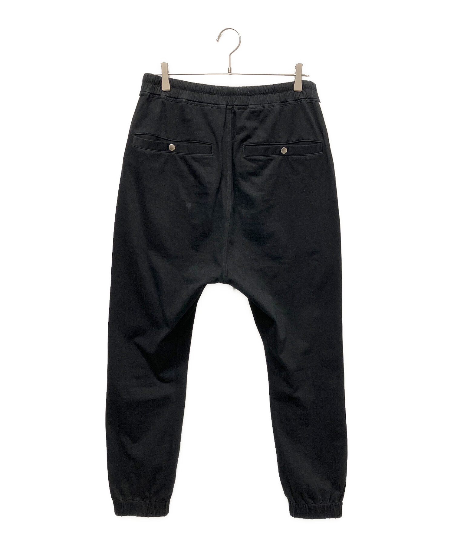 RICK OWENS (リック オウエンス) SIDE-STRIPE SWEATPANTS ブラック サイズ:46