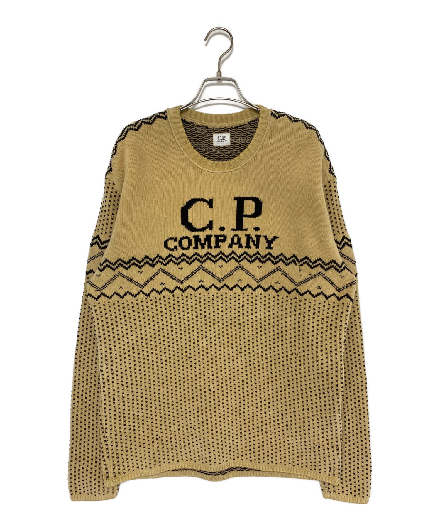 C.P COMPANY (シーピーカンパニー) クルーネックニット ベージュ サイズ:52