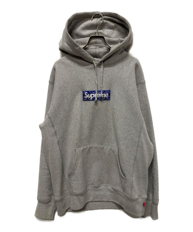 中古・古着通販】SUPREME (シュプリーム) Bandana Box Logo Hooded Sweatshirt グレー サイズ:L｜ブランド・古着通販  トレファク公式【TREFAC FASHION】スマホサイト