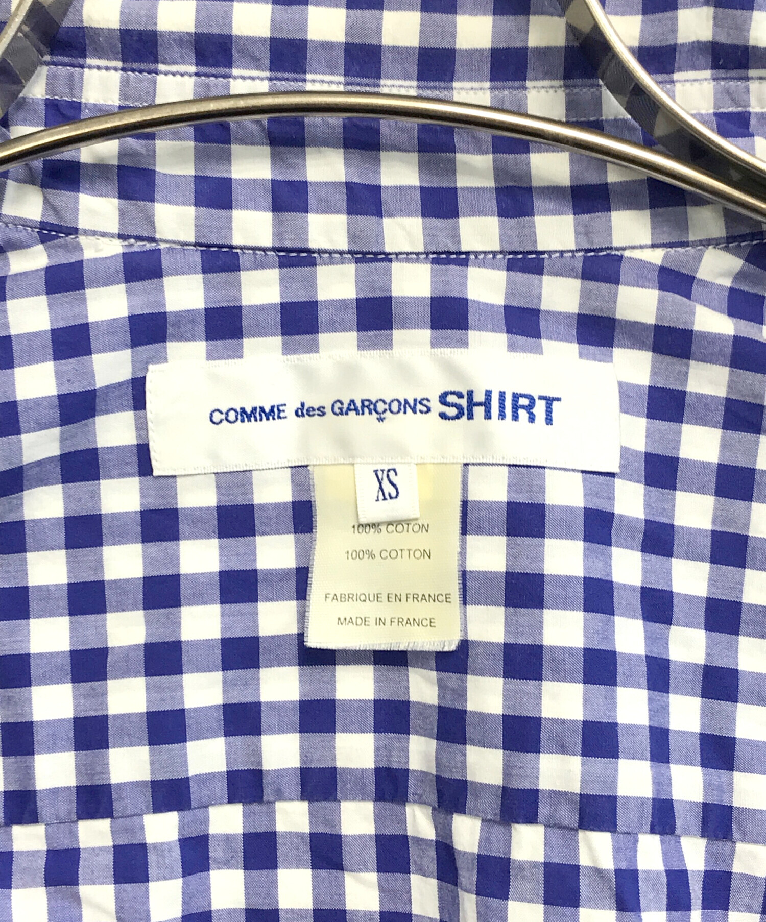 中古・古着通販】COMME des GARCONS SHIRT (コムデギャルソンシャツ) ギンガムチェックシャツ スカイブルー サイズ:XS｜ブランド・古着通販  トレファク公式【TREFAC FASHION】スマホサイト