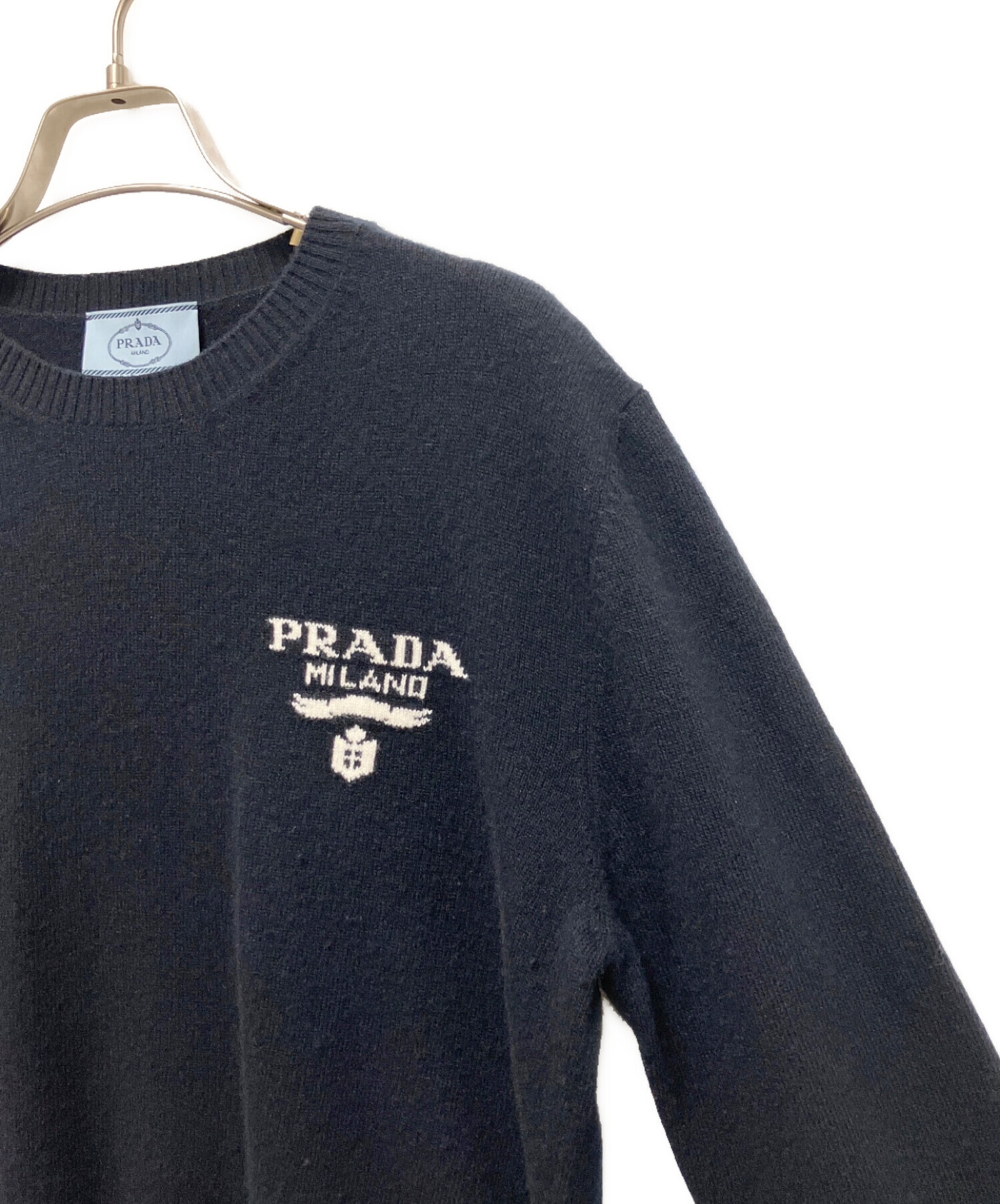 中古・古着通販】PRADA (プラダ) ウールxカシミヤ セーター ネイビー サイズ:38｜ブランド・古着通販 トレファク公式【TREFAC  FASHION】スマホサイト