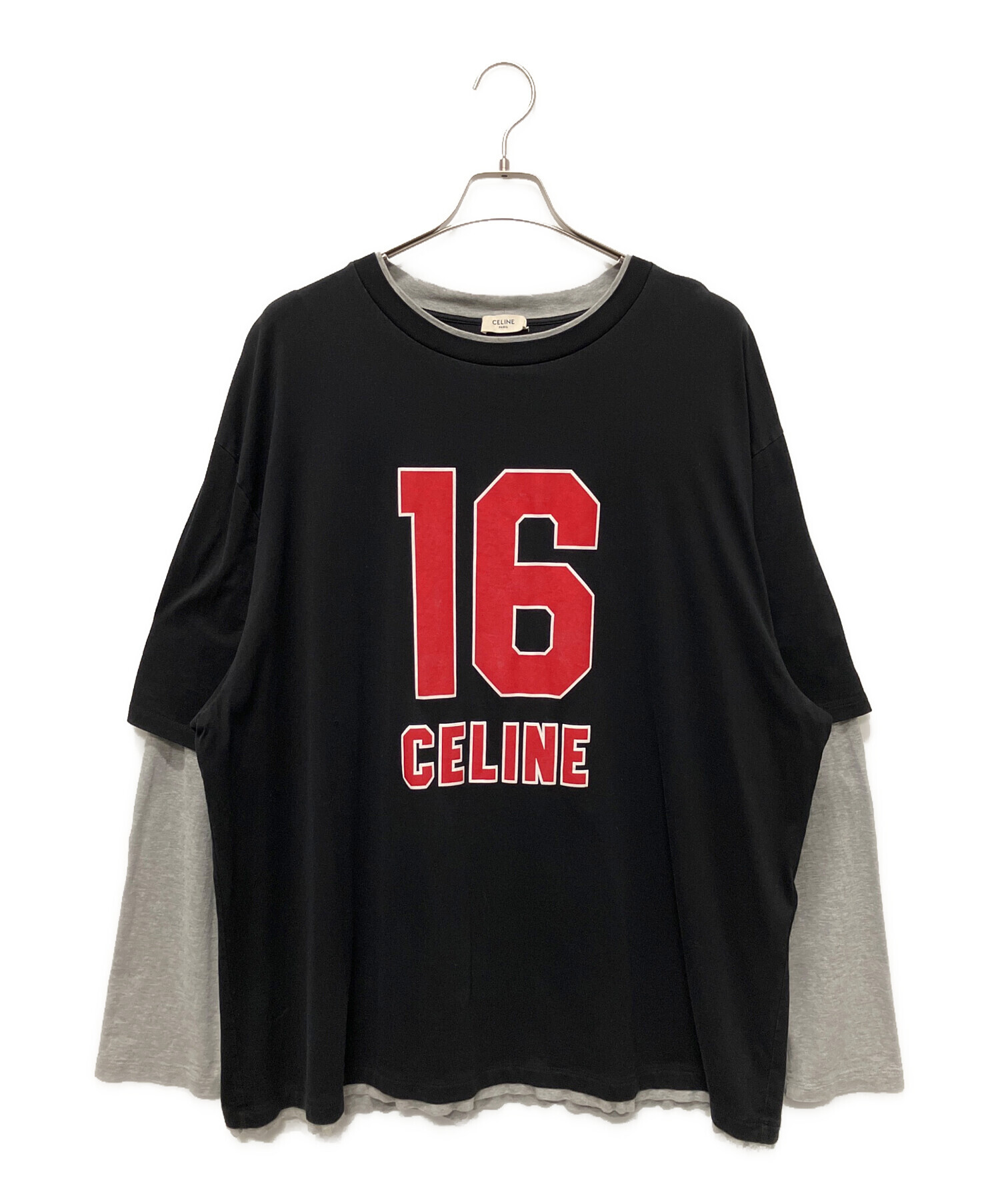 CELINE (セリーヌ) 16スケートTシャツ ブラック サイズ: L