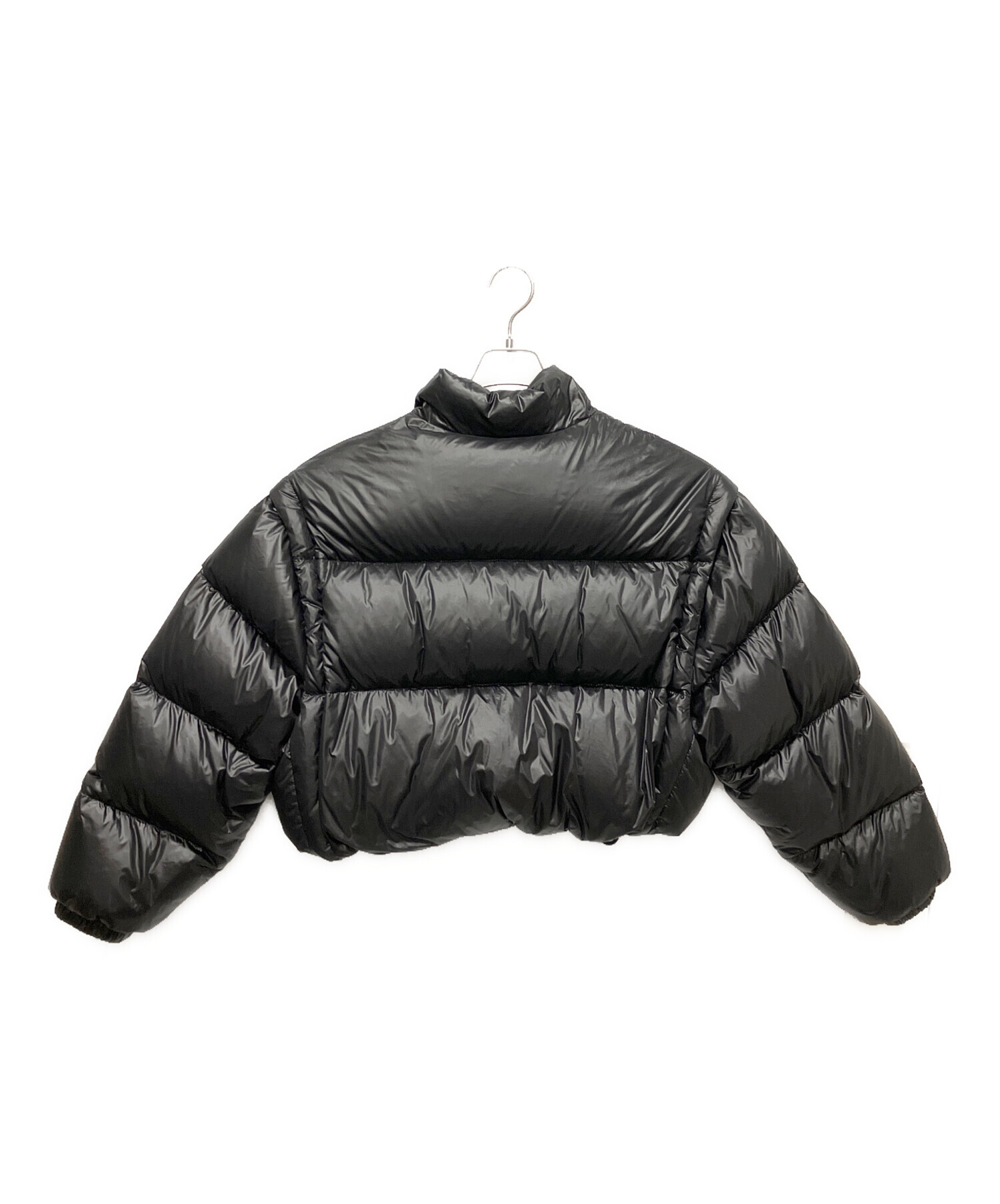 【中古・古着通販】PRADA (プラダ) Re-Nylon クロップド コンバーチブル ダウンジャケット ブラック サイズ:40｜ブランド・古着通販  トレファク公式【TREFAC FASHION】スマホサイト