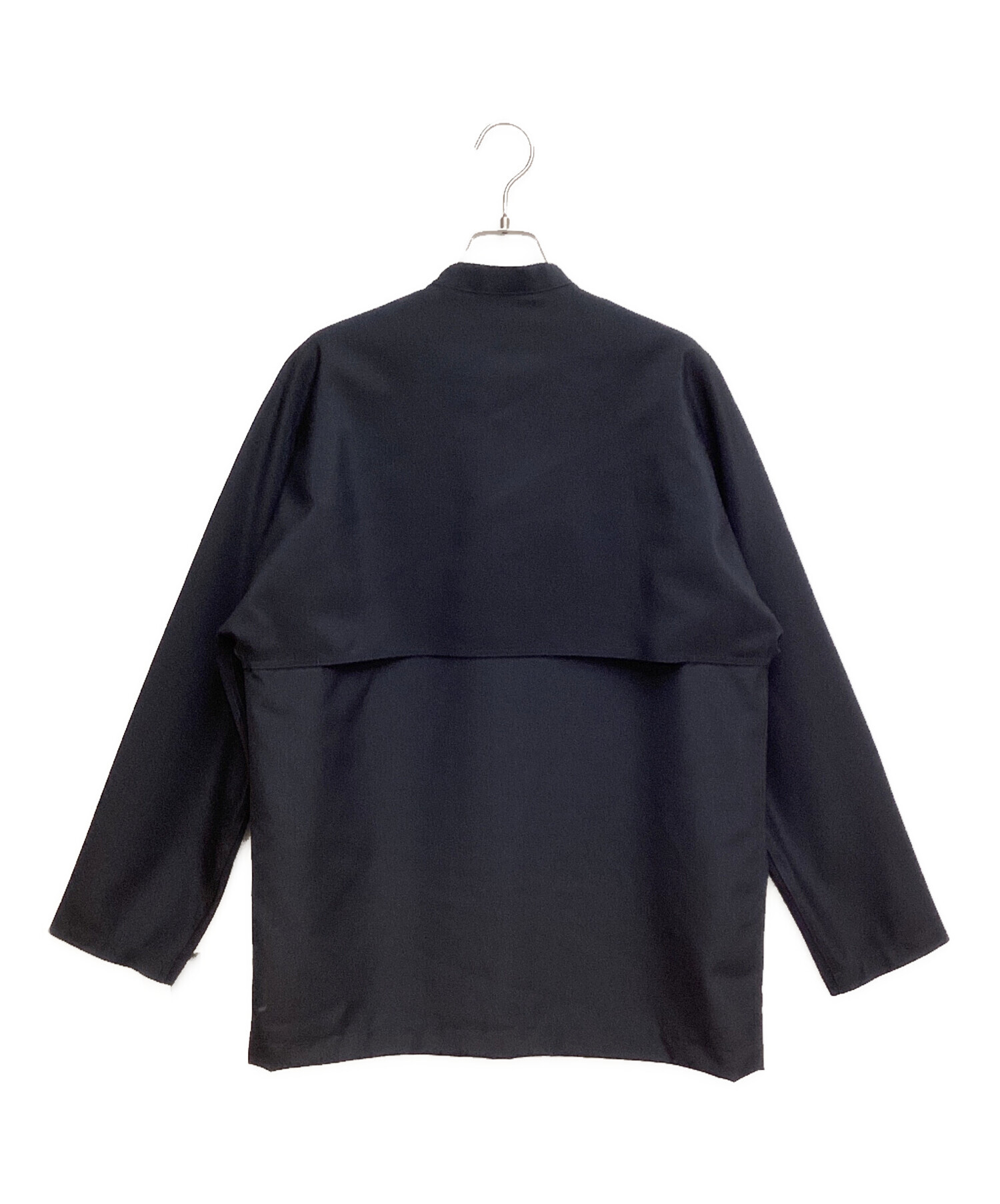 JIL SANDER (ジルサンダー) 22AW band collar shirt （バンドカラーシャツ） ブラック サイズ:38