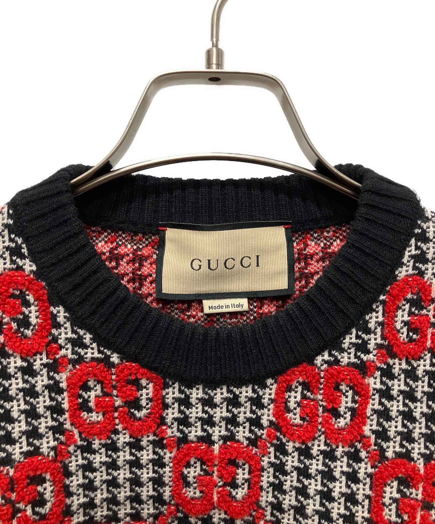 中古・古着通販】GUCCI (グッチ) GGジャガード半袖ウールニット レッド サイズ:S｜ブランド・古着通販 トレファク公式【TREFAC  FASHION】スマホサイト