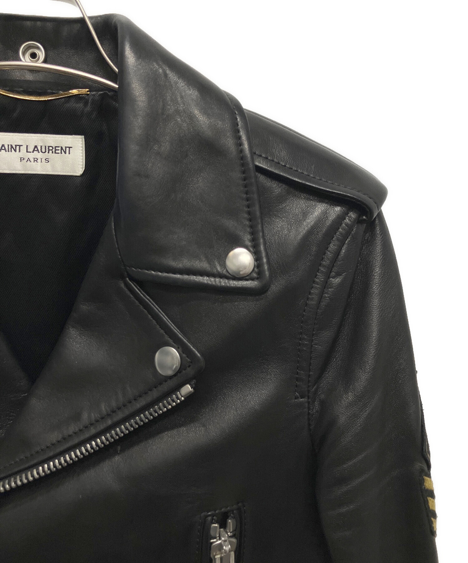 中古・古着通販】Saint Laurent Paris (サンローランパリ) ライダースジャケット ブラック サイズ:36｜ブランド・古着通販  トレファク公式【TREFAC FASHION】スマホサイト